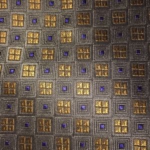 3/$20 Manzoni tie Colorful Colors of Copper Blue Silver